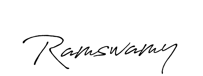 Design your own signature with our free online signature maker. With this signature software, you can create a handwritten (Antro_Vectra_Bolder) signature for name Ramswamy. Ramswamy signature style 7 images and pictures png