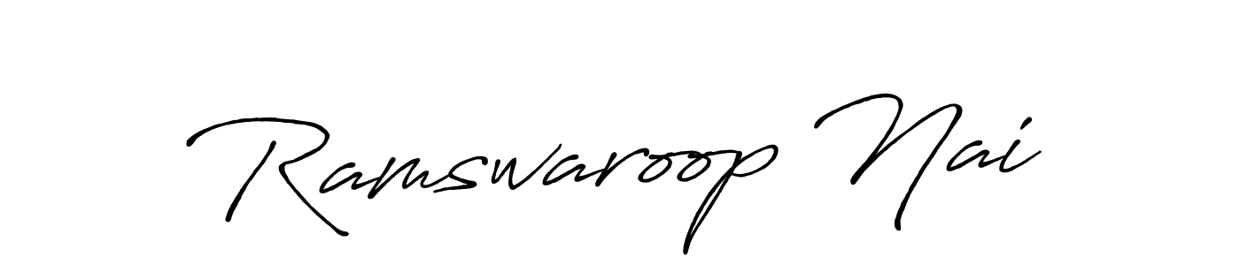 You can use this online signature creator to create a handwritten signature for the name Ramswaroop Nai. This is the best online autograph maker. Ramswaroop Nai signature style 7 images and pictures png