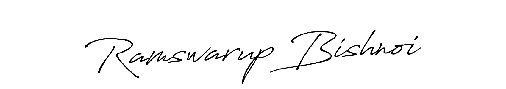 This is the best signature style for the Ramswarup Bishnoi name. Also you like these signature font (Antro_Vectra_Bolder). Mix name signature. Ramswarup Bishnoi signature style 7 images and pictures png
