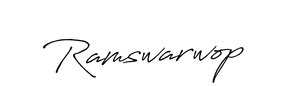 How to make Ramswarwop signature? Antro_Vectra_Bolder is a professional autograph style. Create handwritten signature for Ramswarwop name. Ramswarwop signature style 7 images and pictures png