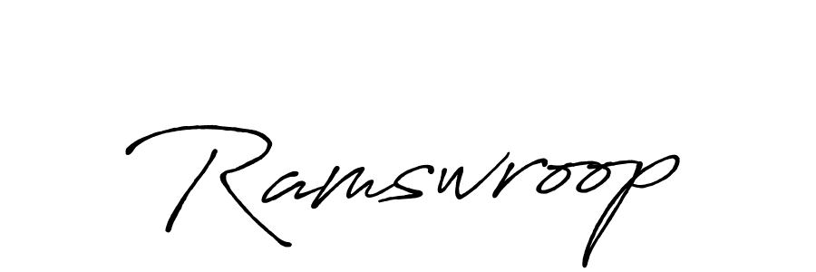 Make a beautiful signature design for name Ramswroop. With this signature (Antro_Vectra_Bolder) style, you can create a handwritten signature for free. Ramswroop signature style 7 images and pictures png