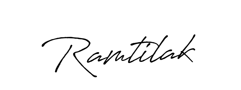 You should practise on your own different ways (Antro_Vectra_Bolder) to write your name (Ramtilak) in signature. don't let someone else do it for you. Ramtilak signature style 7 images and pictures png