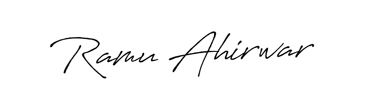 Similarly Antro_Vectra_Bolder is the best handwritten signature design. Signature creator online .You can use it as an online autograph creator for name Ramu Ahirwar. Ramu Ahirwar signature style 7 images and pictures png