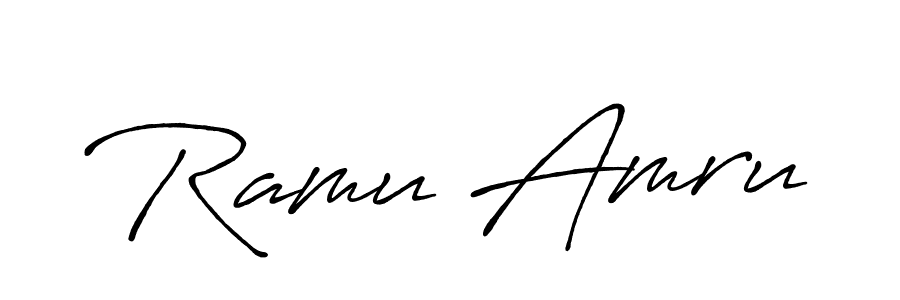 Use a signature maker to create a handwritten signature online. With this signature software, you can design (Antro_Vectra_Bolder) your own signature for name Ramu Amru. Ramu Amru signature style 7 images and pictures png