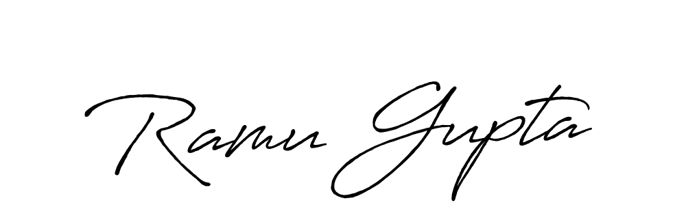 Design your own signature with our free online signature maker. With this signature software, you can create a handwritten (Antro_Vectra_Bolder) signature for name Ramu Gupta. Ramu Gupta signature style 7 images and pictures png
