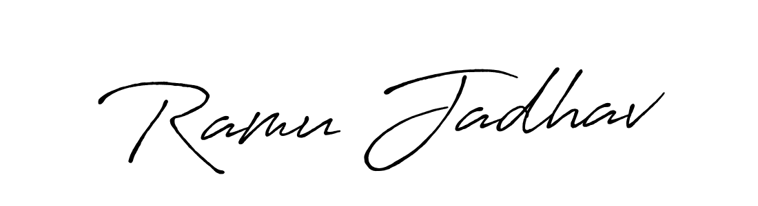 Make a beautiful signature design for name Ramu Jadhav. Use this online signature maker to create a handwritten signature for free. Ramu Jadhav signature style 7 images and pictures png