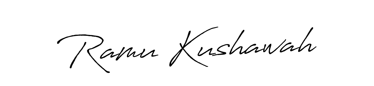 Ramu Kushawah stylish signature style. Best Handwritten Sign (Antro_Vectra_Bolder) for my name. Handwritten Signature Collection Ideas for my name Ramu Kushawah. Ramu Kushawah signature style 7 images and pictures png