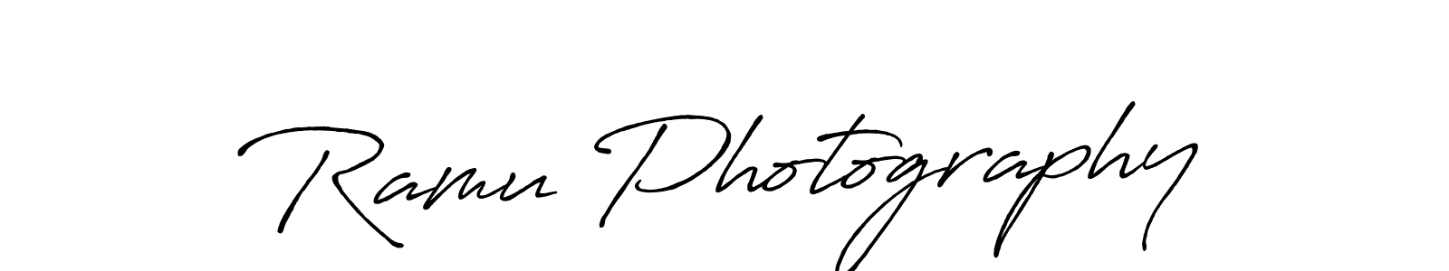 Antro_Vectra_Bolder is a professional signature style that is perfect for those who want to add a touch of class to their signature. It is also a great choice for those who want to make their signature more unique. Get Ramu Photography name to fancy signature for free. Ramu Photography signature style 7 images and pictures png