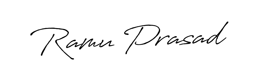 The best way (Antro_Vectra_Bolder) to make a short signature is to pick only two or three words in your name. The name Ramu Prasad include a total of six letters. For converting this name. Ramu Prasad signature style 7 images and pictures png