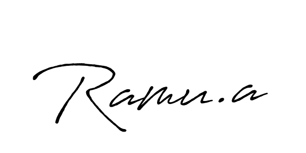 Ramu.a stylish signature style. Best Handwritten Sign (Antro_Vectra_Bolder) for my name. Handwritten Signature Collection Ideas for my name Ramu.a. Ramu.a signature style 7 images and pictures png