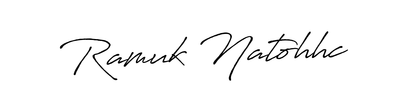This is the best signature style for the Ramuk Natohhc name. Also you like these signature font (Antro_Vectra_Bolder). Mix name signature. Ramuk Natohhc signature style 7 images and pictures png