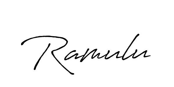 Design your own signature with our free online signature maker. With this signature software, you can create a handwritten (Antro_Vectra_Bolder) signature for name Ramulu. Ramulu signature style 7 images and pictures png