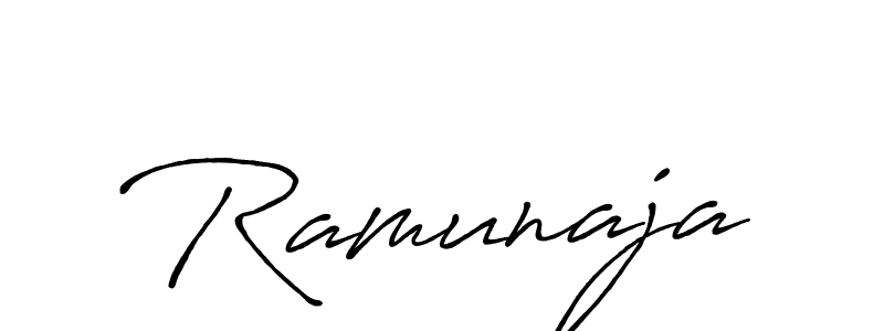 Antro_Vectra_Bolder is a professional signature style that is perfect for those who want to add a touch of class to their signature. It is also a great choice for those who want to make their signature more unique. Get Ramunaja name to fancy signature for free. Ramunaja signature style 7 images and pictures png