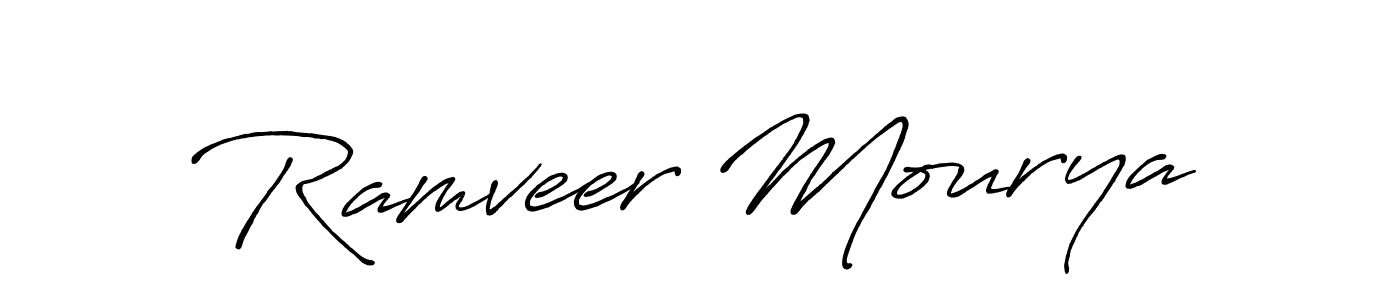 This is the best signature style for the Ramveer Mourya name. Also you like these signature font (Antro_Vectra_Bolder). Mix name signature. Ramveer Mourya signature style 7 images and pictures png