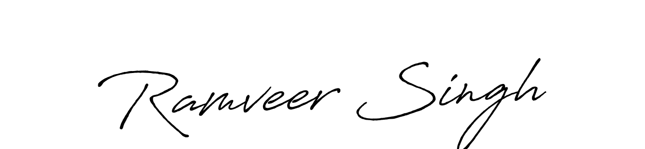 Create a beautiful signature design for name Ramveer Singh. With this signature (Antro_Vectra_Bolder) fonts, you can make a handwritten signature for free. Ramveer Singh signature style 7 images and pictures png