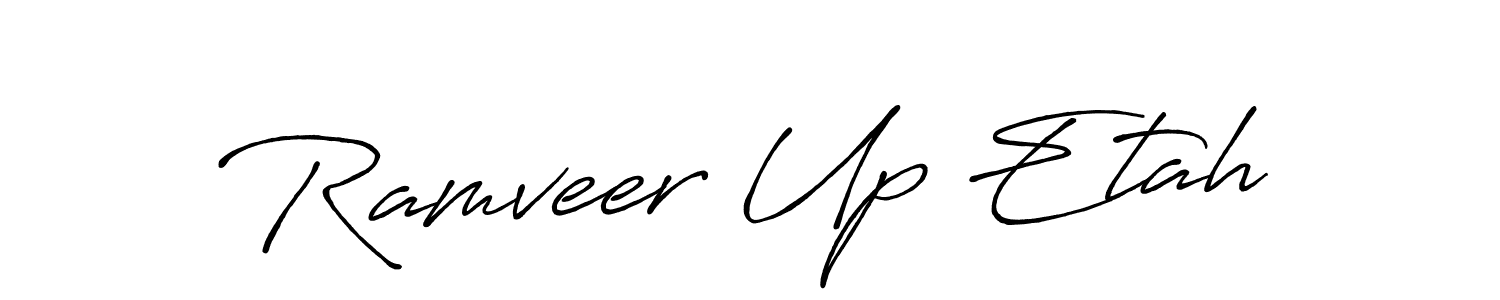 Use a signature maker to create a handwritten signature online. With this signature software, you can design (Antro_Vectra_Bolder) your own signature for name Ramveer Up Etah. Ramveer Up Etah signature style 7 images and pictures png