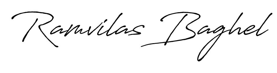 Discover how Ramvilas Baghel looks in an executive cursive font (Antro_Vectra_Bolder). Perfect for legal documents, invoices, and certificates. Ramvilas Baghel signature style 7 images and pictures png