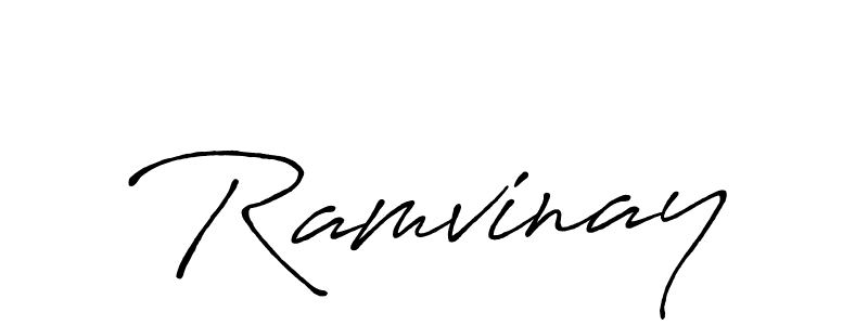 The best way (Antro_Vectra_Bolder) to make a short signature is to pick only two or three words in your name. The name Ramvinay include a total of six letters. For converting this name. Ramvinay signature style 7 images and pictures png