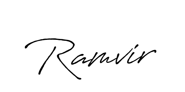 Make a beautiful signature design for name Ramvir. With this signature (Antro_Vectra_Bolder) style, you can create a handwritten signature for free. Ramvir signature style 7 images and pictures png