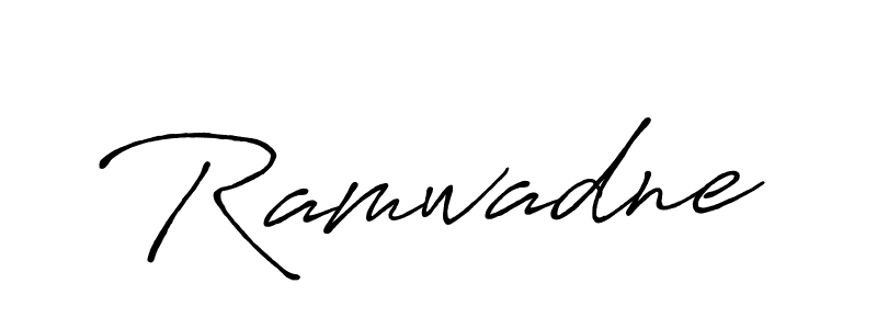 How to make Ramwadne name signature. Use Antro_Vectra_Bolder style for creating short signs online. This is the latest handwritten sign. Ramwadne signature style 7 images and pictures png