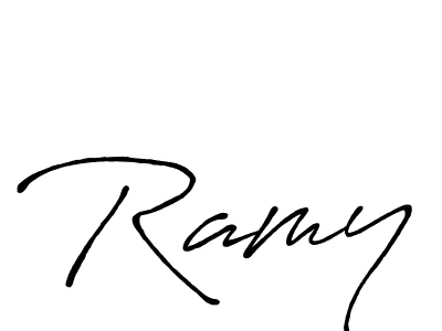 Ramy stylish signature style. Best Handwritten Sign (Antro_Vectra_Bolder) for my name. Handwritten Signature Collection Ideas for my name Ramy. Ramy signature style 7 images and pictures png