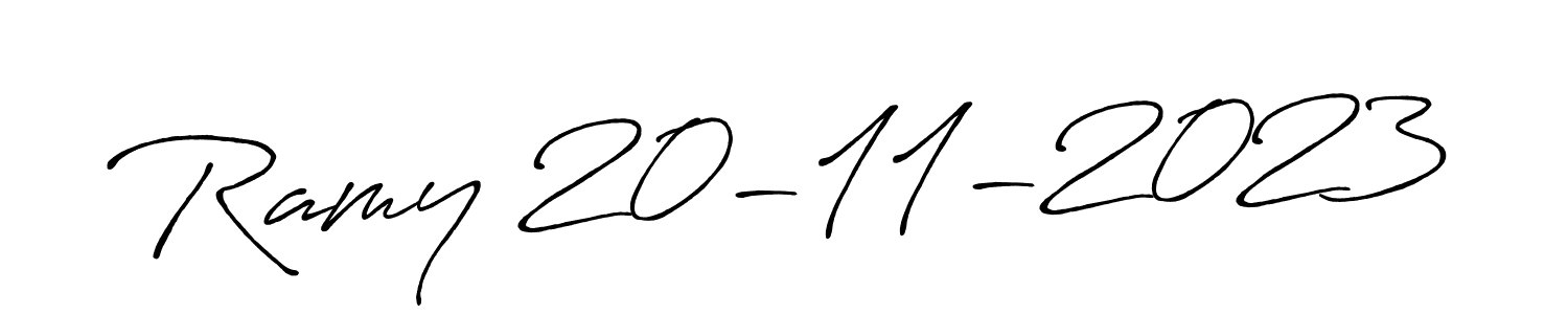 Use a signature maker to create a handwritten signature online. With this signature software, you can design (Antro_Vectra_Bolder) your own signature for name Ramy 20-11-2023. Ramy 20-11-2023 signature style 7 images and pictures png