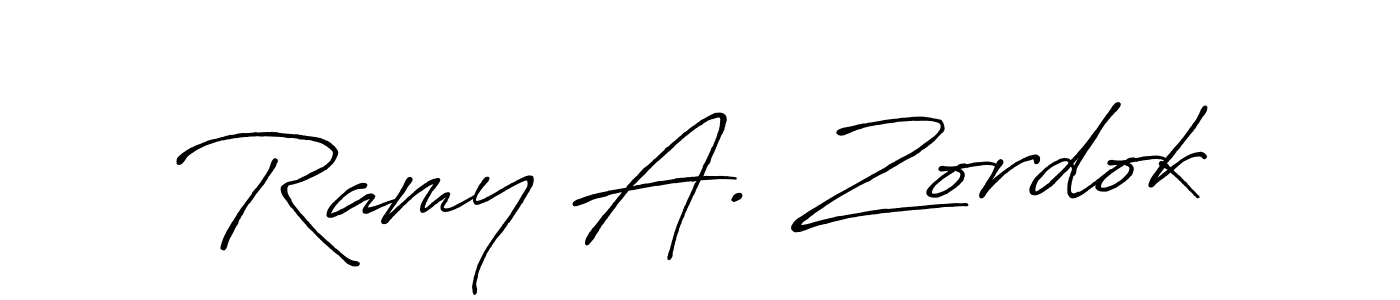 Use a signature maker to create a handwritten signature online. With this signature software, you can design (Antro_Vectra_Bolder) your own signature for name Ramy A. Zordok. Ramy A. Zordok signature style 7 images and pictures png