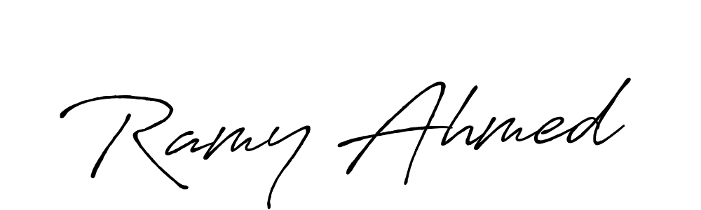 Make a beautiful signature design for name Ramy Ahmed. Use this online signature maker to create a handwritten signature for free. Ramy Ahmed signature style 7 images and pictures png