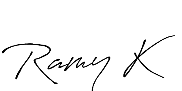 Make a beautiful signature design for name Ramy K. Use this online signature maker to create a handwritten signature for free. Ramy K signature style 7 images and pictures png