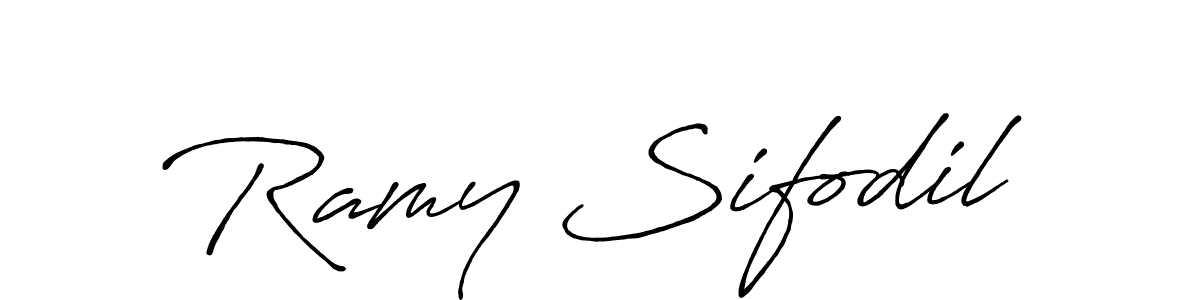 Ramy Sifodil stylish signature style. Best Handwritten Sign (Antro_Vectra_Bolder) for my name. Handwritten Signature Collection Ideas for my name Ramy Sifodil. Ramy Sifodil signature style 7 images and pictures png