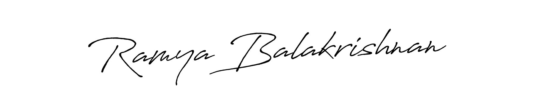 Use a signature maker to create a handwritten signature online. With this signature software, you can design (Antro_Vectra_Bolder) your own signature for name Ramya Balakrishnan. Ramya Balakrishnan signature style 7 images and pictures png