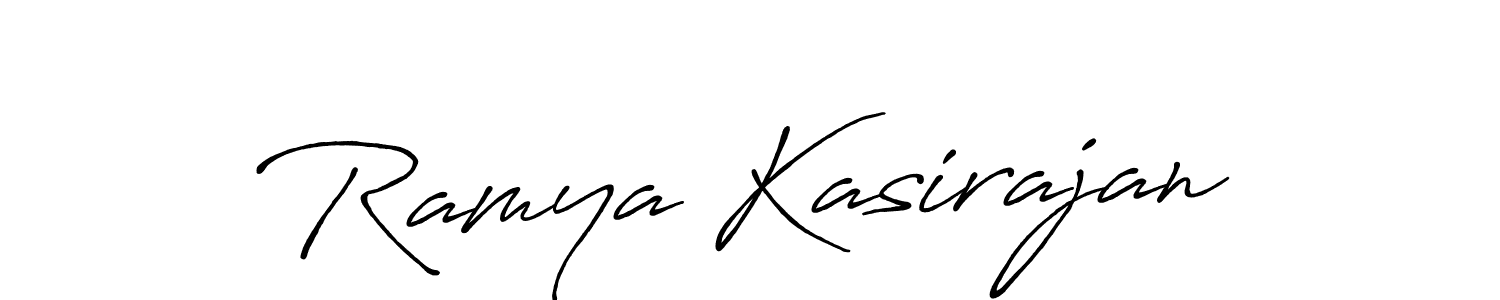 How to make Ramya Kasirajan signature? Antro_Vectra_Bolder is a professional autograph style. Create handwritten signature for Ramya Kasirajan name. Ramya Kasirajan signature style 7 images and pictures png