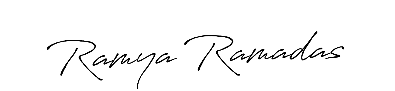 The best way (Antro_Vectra_Bolder) to make a short signature is to pick only two or three words in your name. The name Ramya Ramadas include a total of six letters. For converting this name. Ramya Ramadas signature style 7 images and pictures png