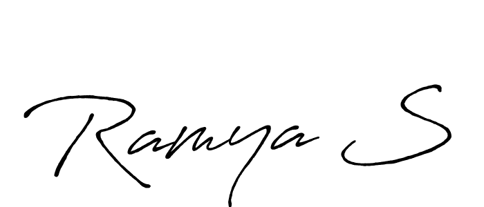 Make a short Ramya S signature style. Manage your documents anywhere anytime using Antro_Vectra_Bolder. Create and add eSignatures, submit forms, share and send files easily. Ramya S signature style 7 images and pictures png