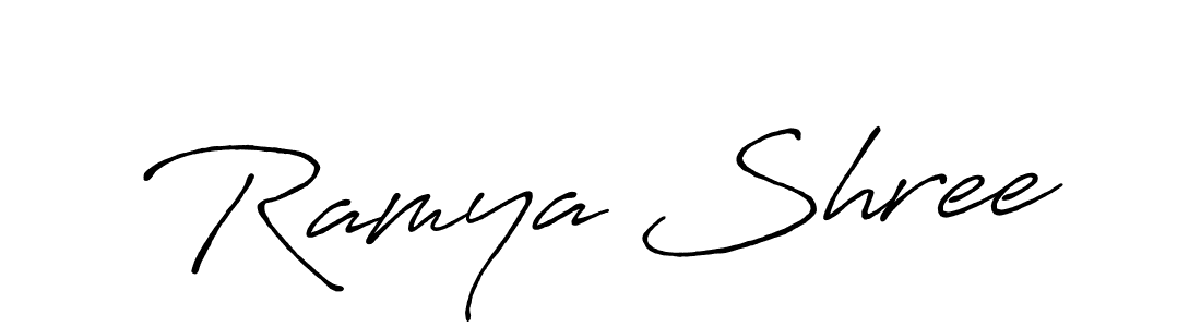 Similarly Antro_Vectra_Bolder is the best handwritten signature design. Signature creator online .You can use it as an online autograph creator for name Ramya Shree. Ramya Shree signature style 7 images and pictures png