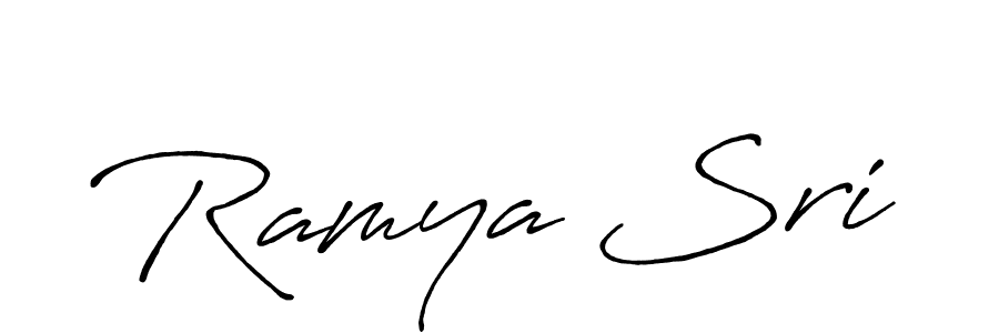 You should practise on your own different ways (Antro_Vectra_Bolder) to write your name (Ramya Sri) in signature. don't let someone else do it for you. Ramya Sri signature style 7 images and pictures png