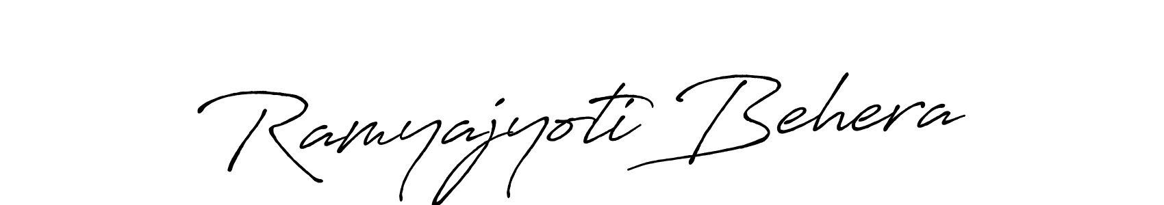 How to make Ramyajyoti Behera signature? Antro_Vectra_Bolder is a professional autograph style. Create handwritten signature for Ramyajyoti Behera name. Ramyajyoti Behera signature style 7 images and pictures png