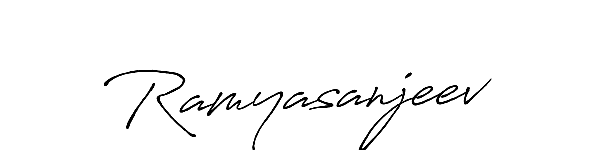 You should practise on your own different ways (Antro_Vectra_Bolder) to write your name (Ramyasanjeev) in signature. don't let someone else do it for you. Ramyasanjeev signature style 7 images and pictures png
