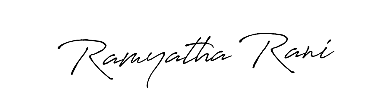 It looks lik you need a new signature style for name Ramyatha Rani. Design unique handwritten (Antro_Vectra_Bolder) signature with our free signature maker in just a few clicks. Ramyatha Rani signature style 7 images and pictures png