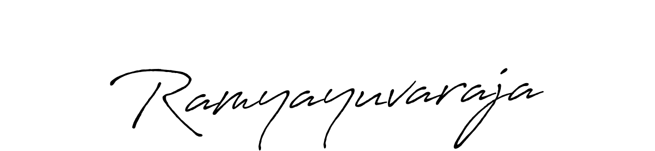 How to make Ramyayuvaraja signature? Antro_Vectra_Bolder is a professional autograph style. Create handwritten signature for Ramyayuvaraja name. Ramyayuvaraja signature style 7 images and pictures png