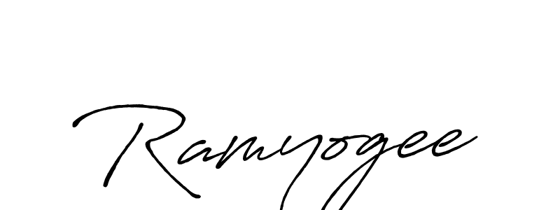 It looks lik you need a new signature style for name Ramyogee. Design unique handwritten (Antro_Vectra_Bolder) signature with our free signature maker in just a few clicks. Ramyogee signature style 7 images and pictures png