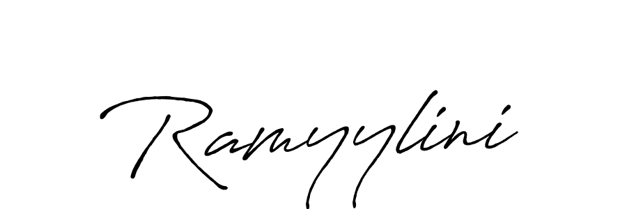 Use a signature maker to create a handwritten signature online. With this signature software, you can design (Antro_Vectra_Bolder) your own signature for name Ramyylini. Ramyylini signature style 7 images and pictures png