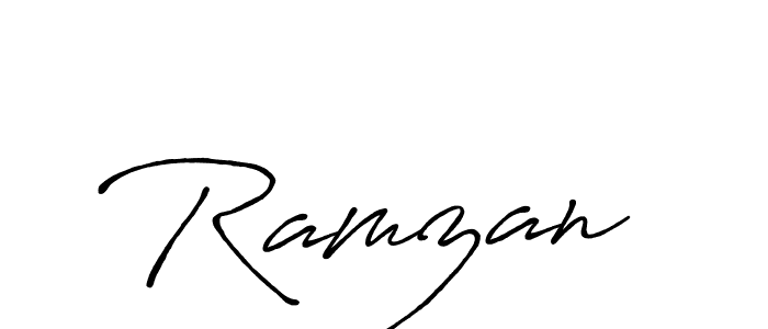 Make a beautiful signature design for name Ramzan . With this signature (Antro_Vectra_Bolder) style, you can create a handwritten signature for free. Ramzan  signature style 7 images and pictures png