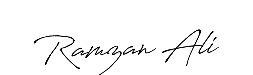 Also we have Ramzan Ali name is the best signature style. Create professional handwritten signature collection using Antro_Vectra_Bolder autograph style. Ramzan Ali signature style 7 images and pictures png