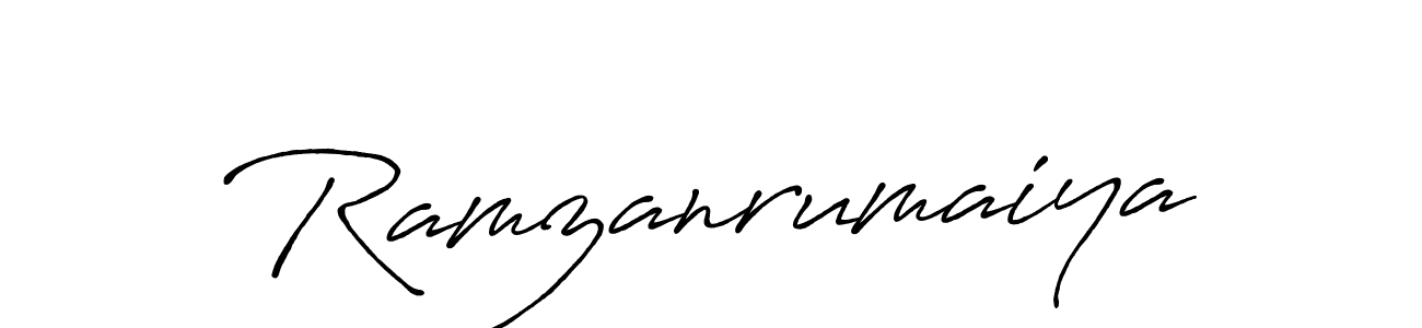 How to make Ramzanrumaiya signature? Antro_Vectra_Bolder is a professional autograph style. Create handwritten signature for Ramzanrumaiya name. Ramzanrumaiya signature style 7 images and pictures png