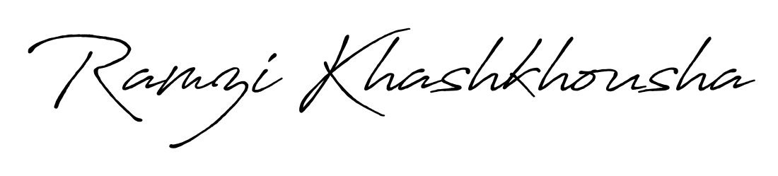 How to make Ramzi Khashkhousha name signature. Use Antro_Vectra_Bolder style for creating short signs online. This is the latest handwritten sign. Ramzi Khashkhousha signature style 7 images and pictures png