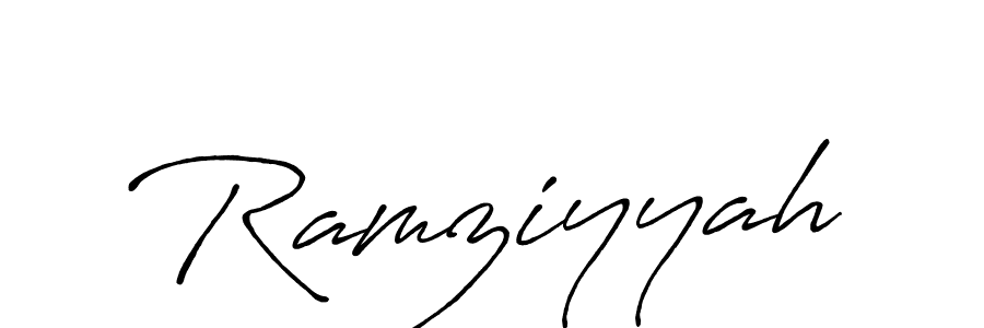 Use a signature maker to create a handwritten signature online. With this signature software, you can design (Antro_Vectra_Bolder) your own signature for name Ramziyyah. Ramziyyah signature style 7 images and pictures png