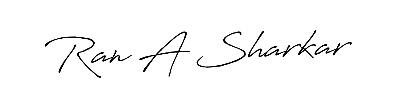 How to make Ran A Sharkar name signature. Use Antro_Vectra_Bolder style for creating short signs online. This is the latest handwritten sign. Ran A Sharkar signature style 7 images and pictures png
