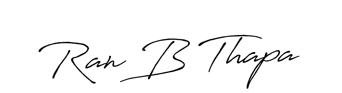 The best way (Antro_Vectra_Bolder) to make a short signature is to pick only two or three words in your name. The name Ran B Thapa include a total of six letters. For converting this name. Ran B Thapa signature style 7 images and pictures png