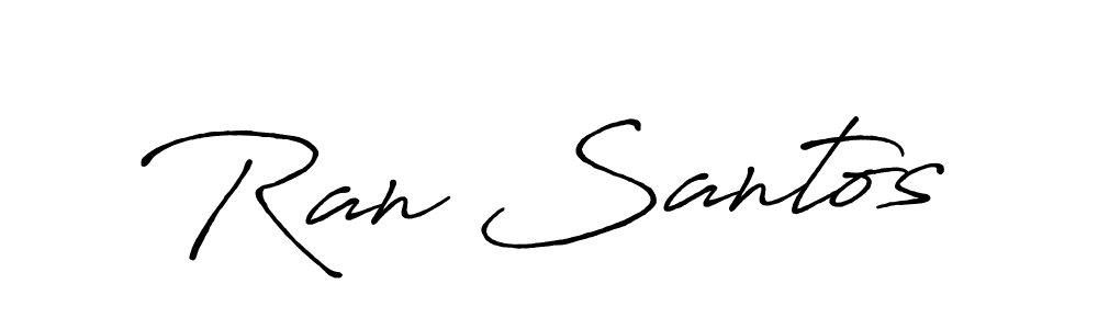 Design your own signature with our free online signature maker. With this signature software, you can create a handwritten (Antro_Vectra_Bolder) signature for name Ran Santos. Ran Santos signature style 7 images and pictures png